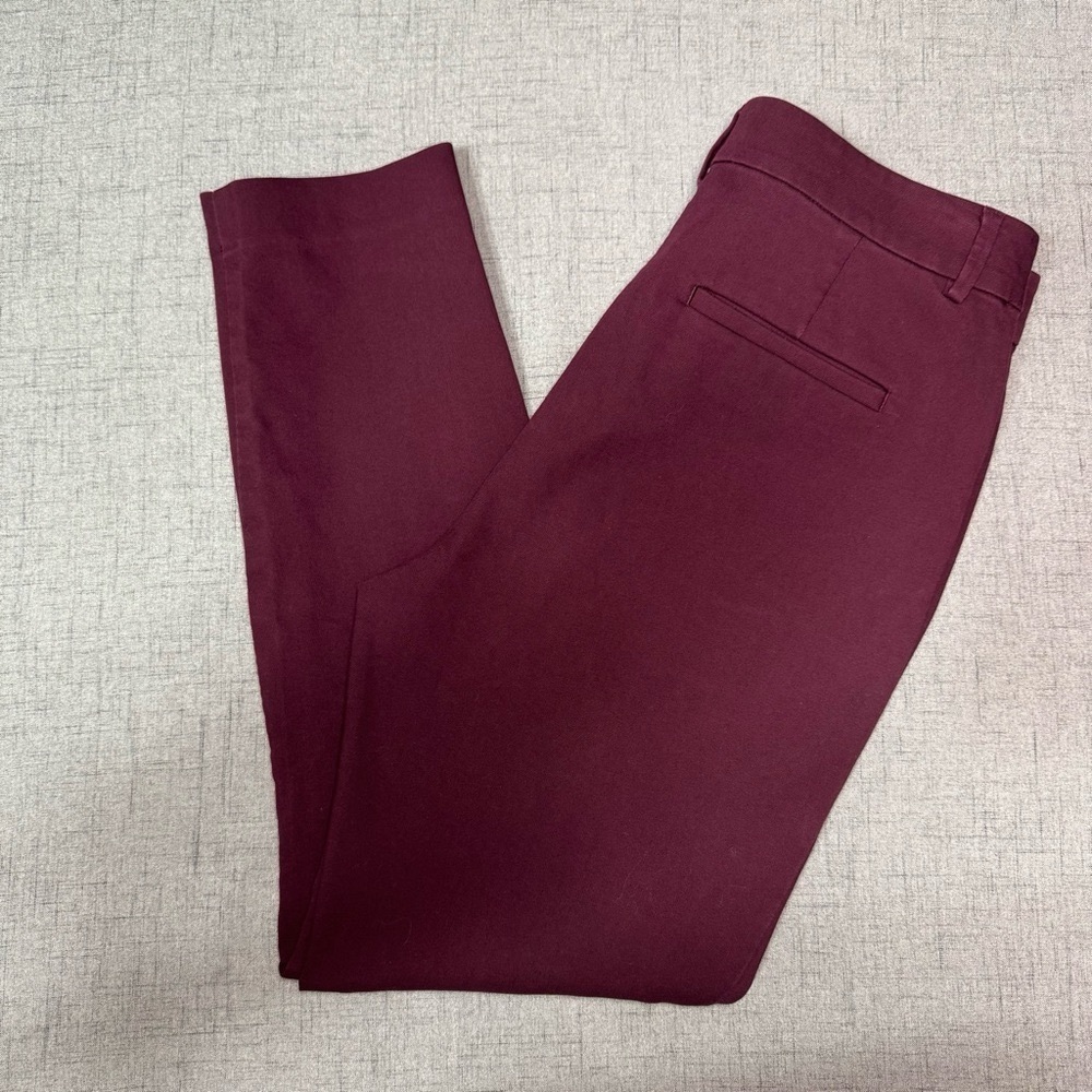 Ann Taylor LOFT The Sutton Skinny Dress Pants in Rich Aubergine Maroon Size 10 - Picture 6 of 10